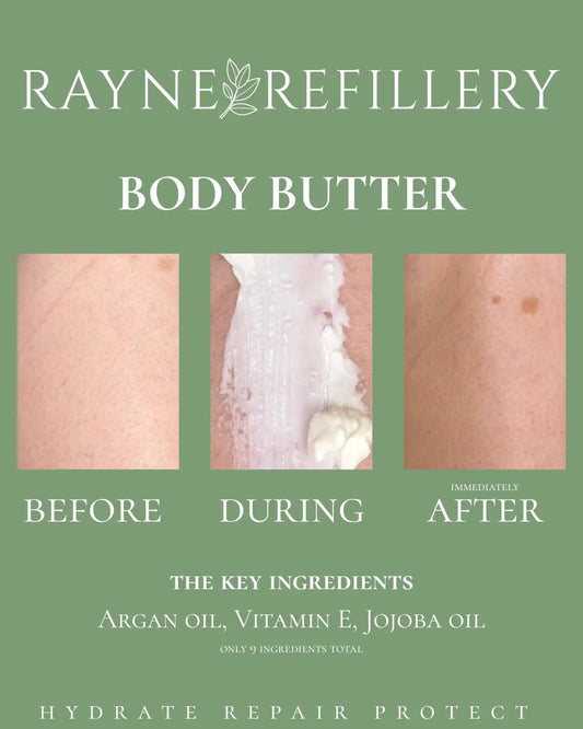 Coconut Rayne Body Butter – Shea Butter & Argan Oil Tropical Moisturizer - handmade home fragrance gift