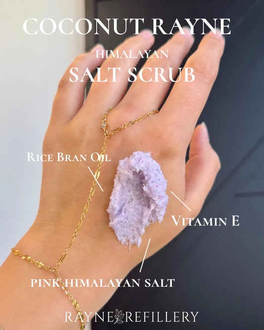 Coconut Rayne Pink Himalayan Salt Scrub - Whipped Exfoliating Body Scrub - handmade home fragrance gift