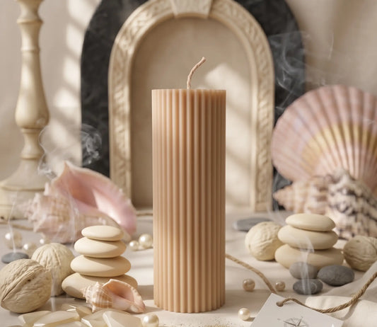 Ribbed Candle | Effortless Home Decor - handmade home fragrance gift