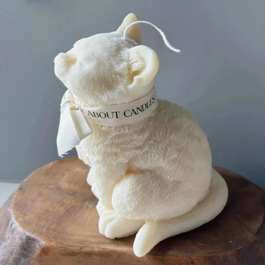 Large Cat Sculpture Candle | Gallery-Quality Soy Wax - handmade home fragrance gift