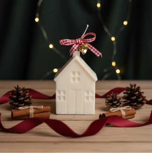 Christmas Cottage Candles for Cozy Holiday Decor - handmade home fragrance gift