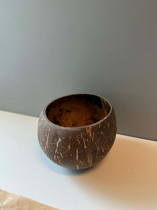 Natural Coconut Shell Bowl – Ideal for Candle Making or Rustic Home Decor - handmade home fragrance gift