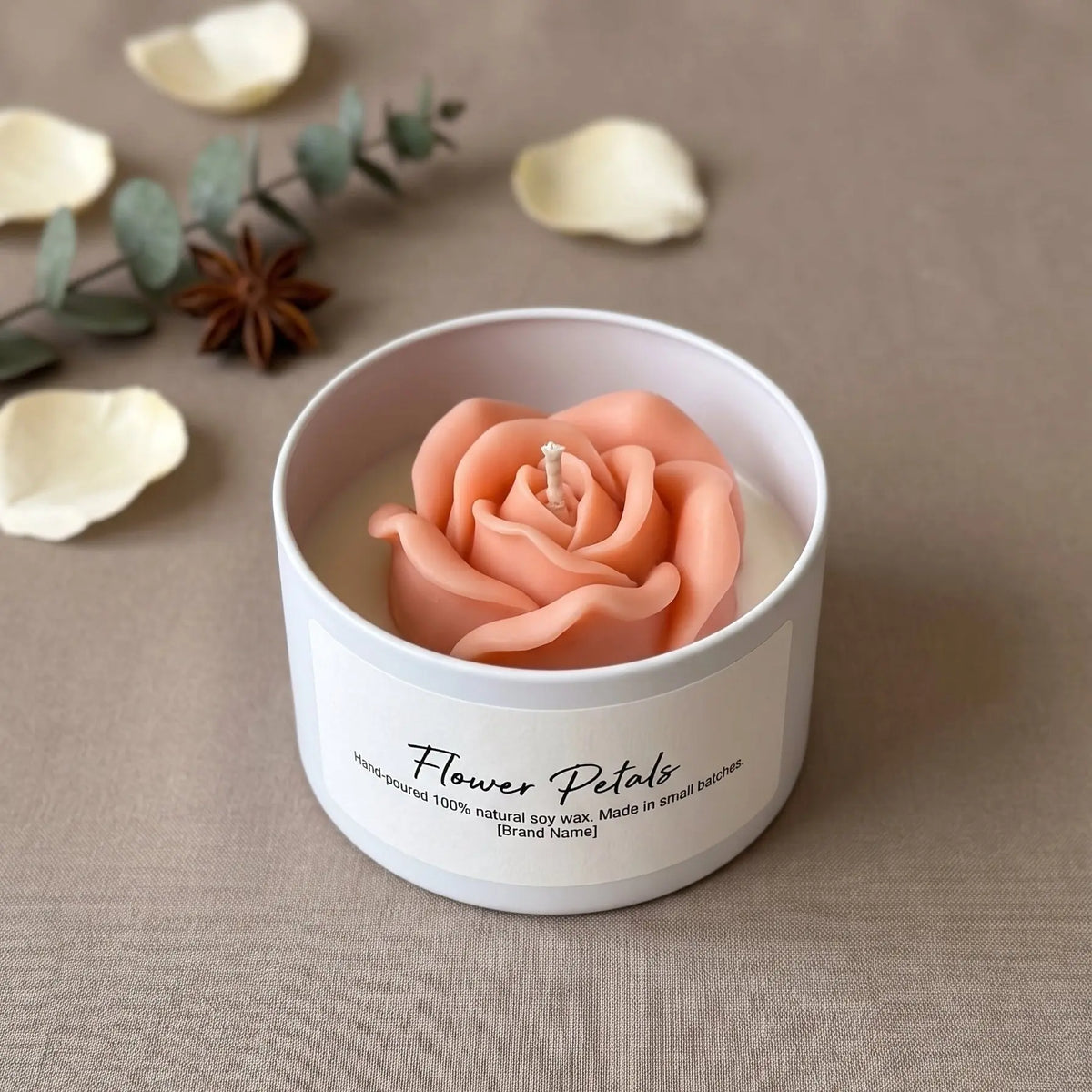 Flower in a Jar Candle | Handcrafted Floral Soy Wax Candle - handmade home fragrance gift