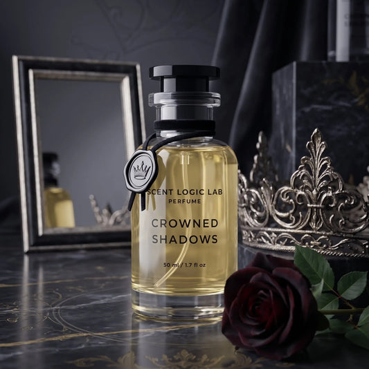 Crowned Shadows Dark Woody Perfume - handmade home fragrance gift