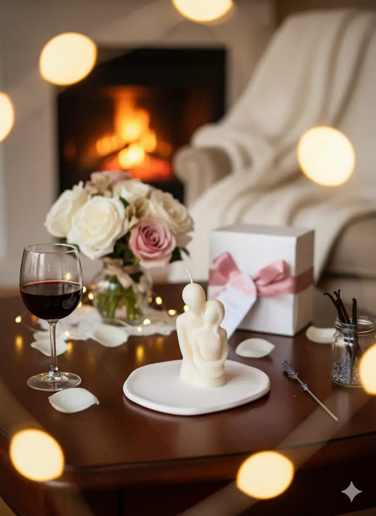 Cuddling Couple Candle | For Those Cozy Moments - handmade home fragrance gift