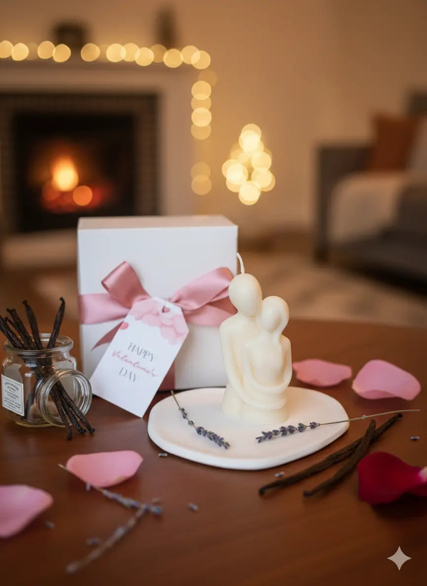 Cuddling Couple Candle | For Those Cozy Moments - handmade home fragrance gift
