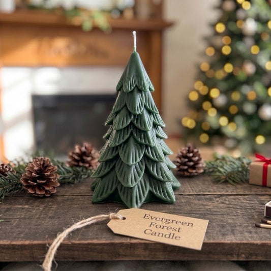 Evergreen Forest Christmas Green Tree Candle