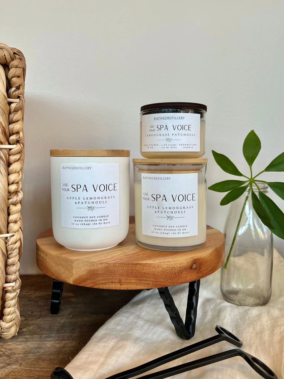 Use Your Spa Voice – Natural Eco-Friendly Coconut Soy Candle - handmade home fragrance gift