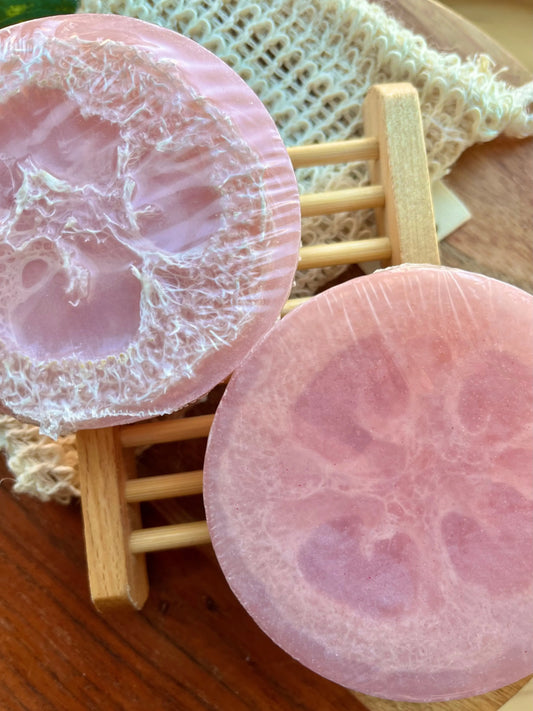 Loofah Soap Bar – Sunkissed Plum | Exfoliating Vegan Soap - handmade home fragrance gift