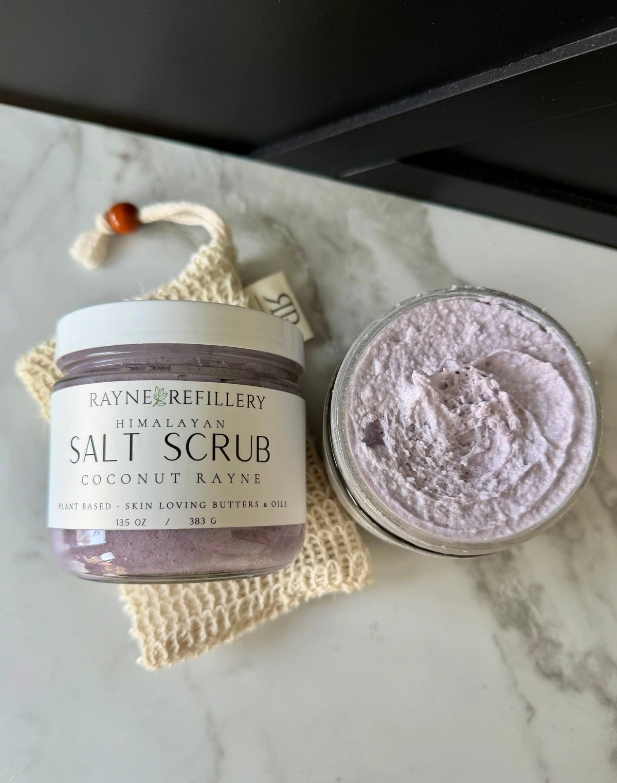 Coconut Rayne Pink Himalayan Salt Scrub - Whipped Exfoliating Body Scrub - handmade home fragrance gift