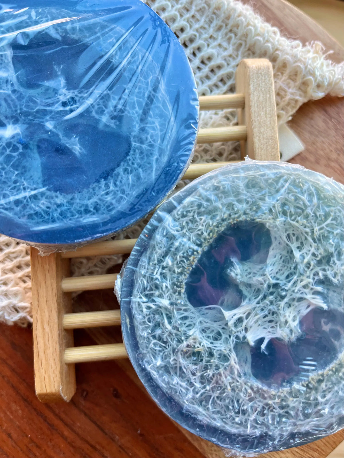 Loofah Soap Bar – Mystical Sea | Exfoliating Vegan Soap - handmade home fragrance gift
