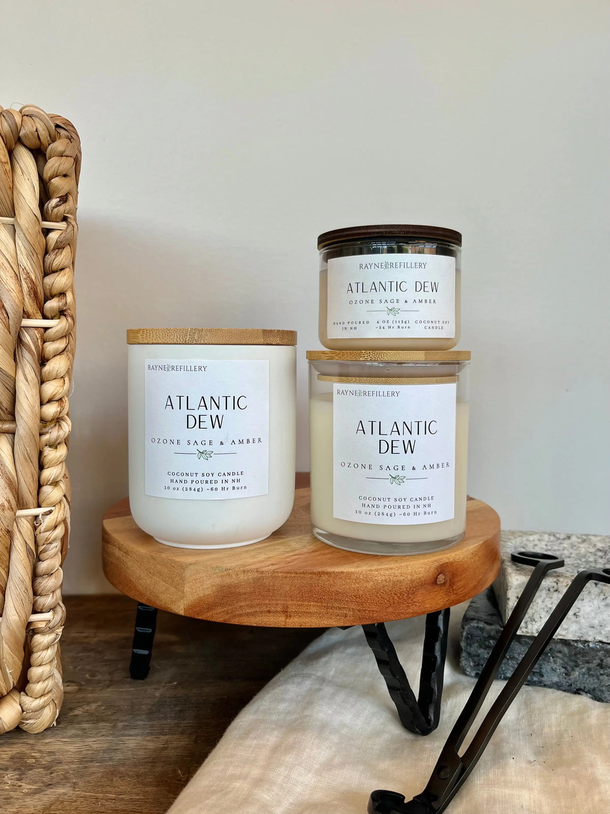 Atlantic Dew - Coconut Soy Wax Candle - handmade home fragrance gift