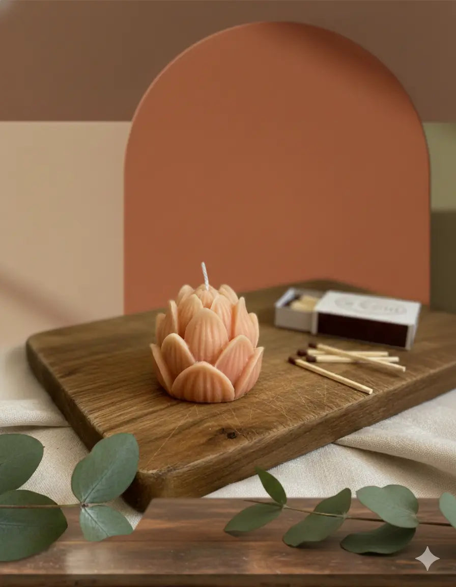 Mini Lotus Candle | Handmade Floral Candle - Kind Gifts Co.