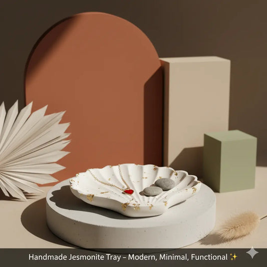 Jesmonite Tray | Handmade Minimalist Décor - handmade home fragrance gift