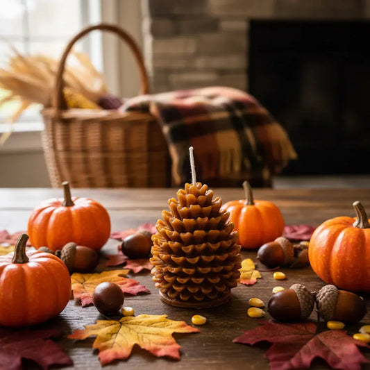 Pinecone Candle | Rustic Fall Decor - handmade home fragrance gift