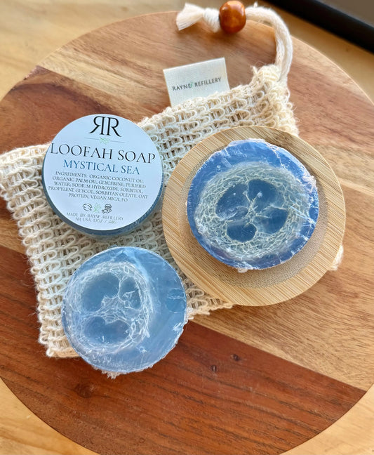 Loofah Soap Bar – Mystical Sea | Exfoliating Vegan Soap - handmade home fragrance gift