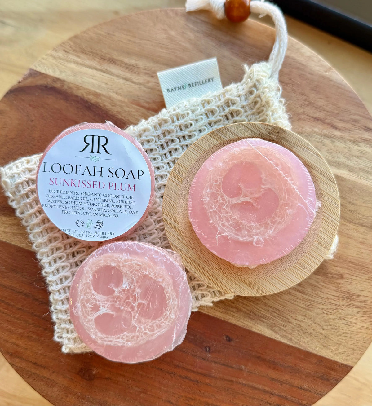 Loofah Soap Bar – Sunkissed Plum | Exfoliating Vegan Soap - handmade home fragrance gift