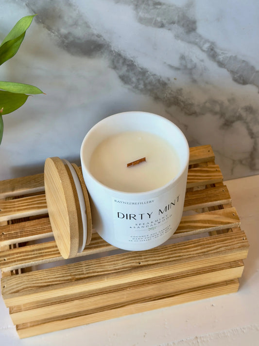 Dirty Mint Spearmint Soy Candle - Coconut Soy Wax Candle - handmade home fragrance gift
