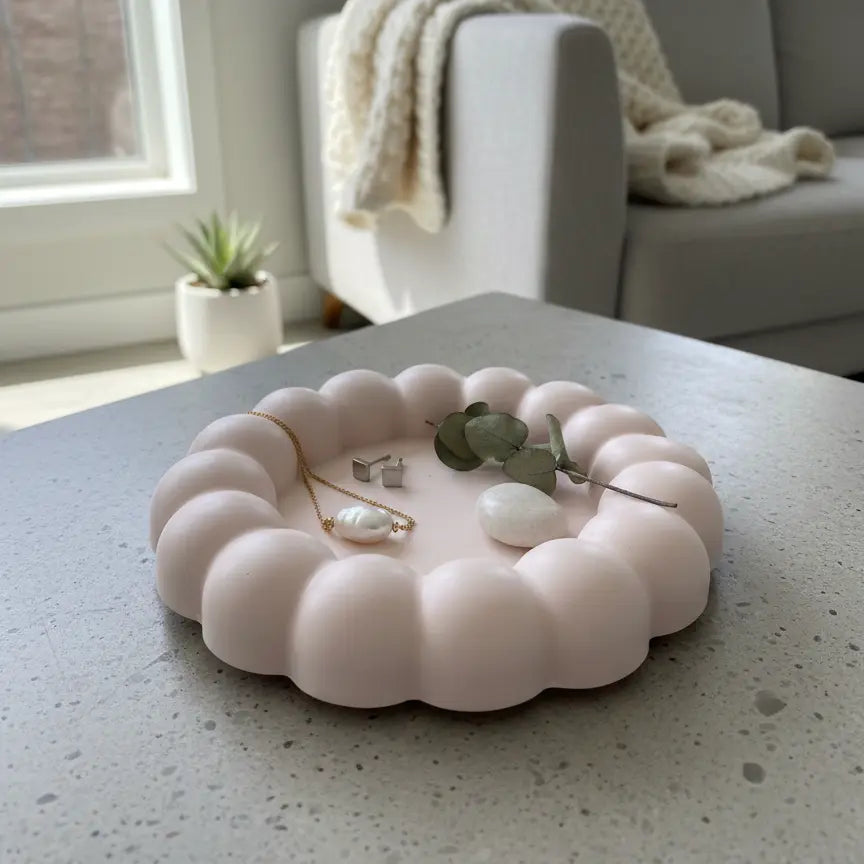 Jesmonite Handmade Catch-All Dish | Bubble Tray - handmade home fragrance gift