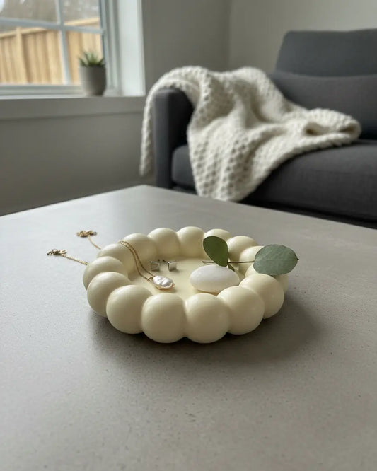 Jesmonite Bubble Tray | Handmade Catch-All Dish - Kind Gifts Co.