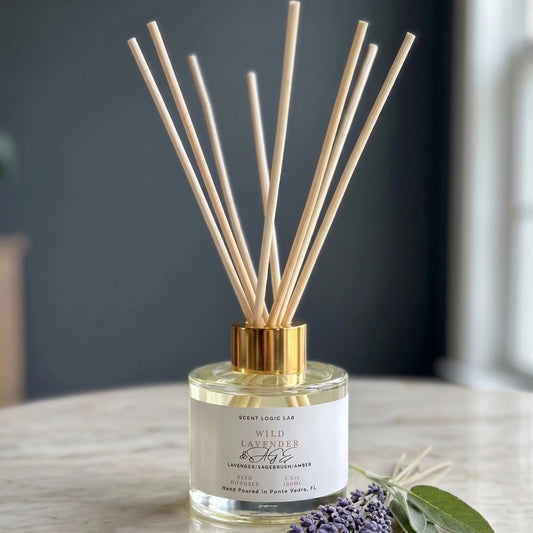 Wild Lavender Geurverspreider Geurstokjes – 100ml & 200ml | Handgemaakte Geur voor Thuis of Kantoor