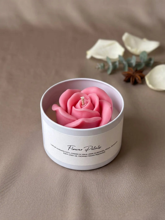 Flower in a Jar Candle | Handcrafted Floral Soy Wax Candle - handmade home fragrance gift