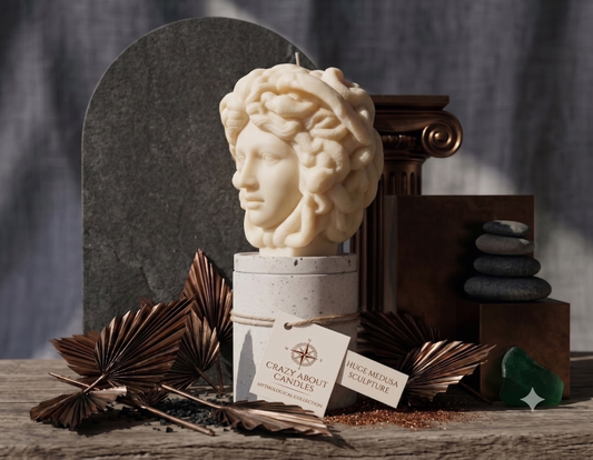 Medusa Sculpture Candle | Greek Mythology Art
