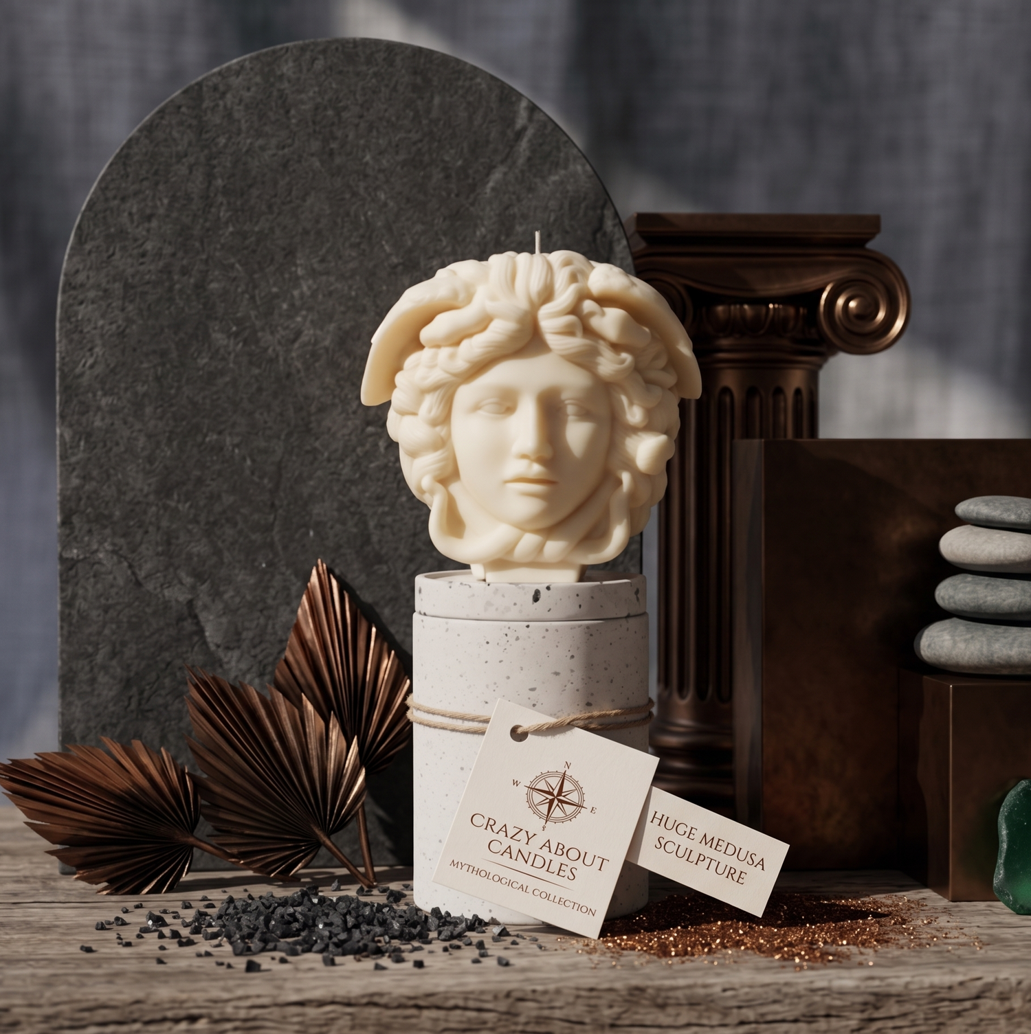 Medusa Sculpture Candle | Greek Mythology Art