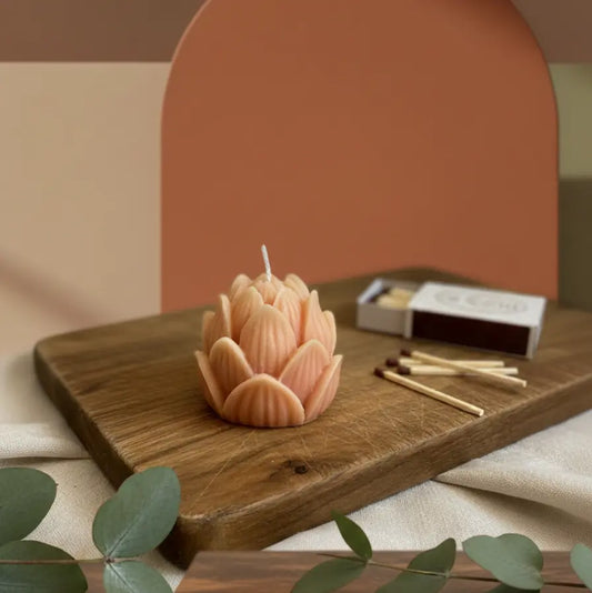 Mini-Lotuskerze | Handgefertigte Blumenkerze