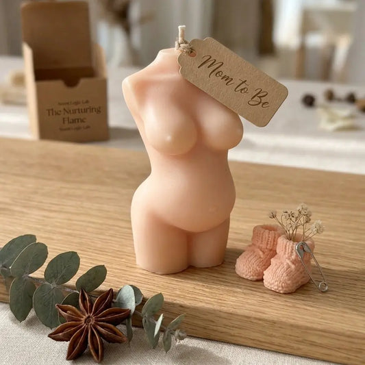 Mom-to-Be Candle | Body Sculpture Art - handmade home fragrance gift