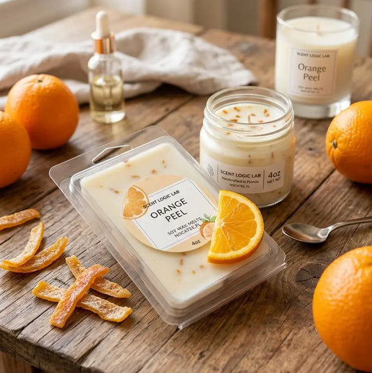 Zest the Day Away: Orange Peel Soy Wax Melts - handmade home fragrance gift