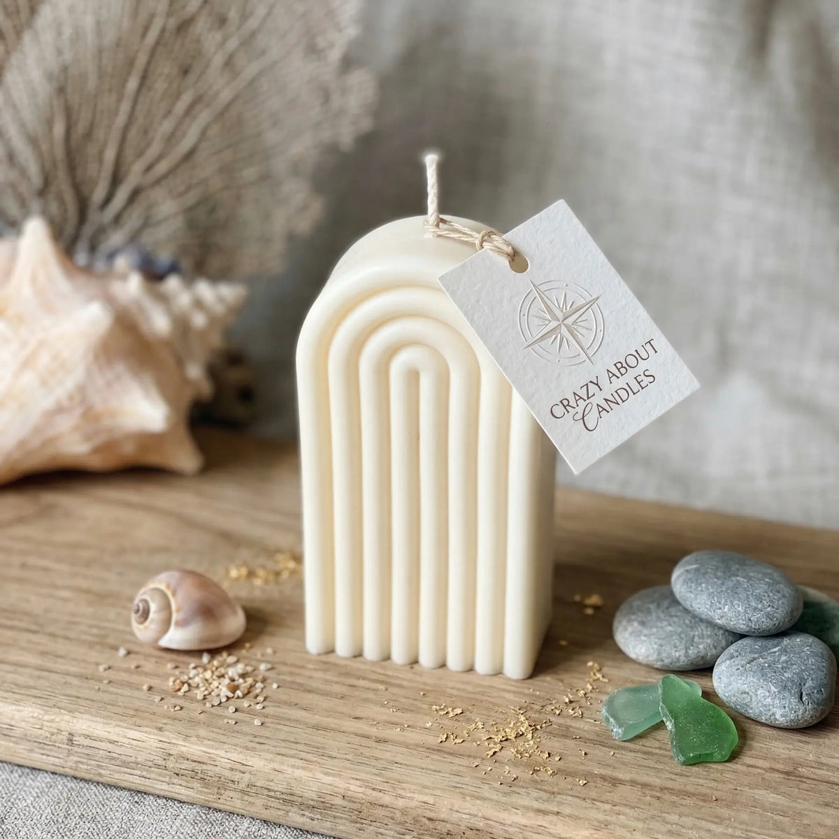 Rainbow Arch Candle - handmade home fragrance gift