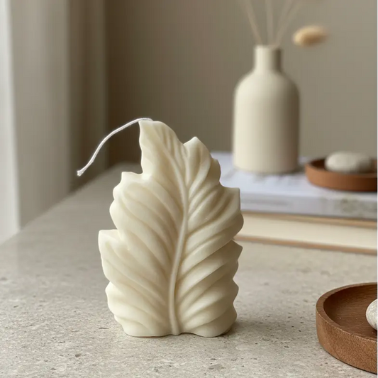 Minimalist Feather Candle — Handcrafted Soy Wax Elegance - handmade home fragrance gift