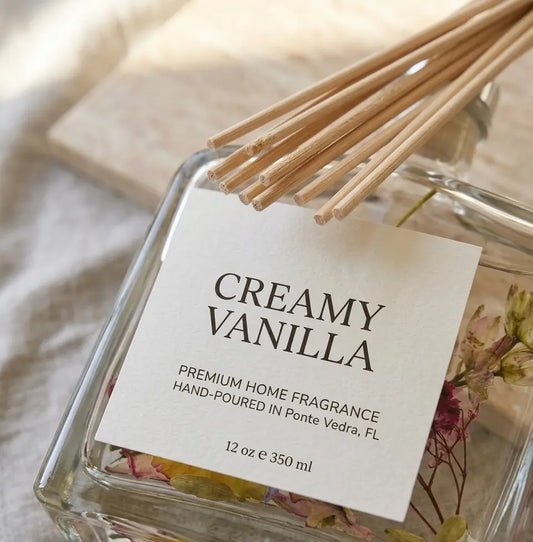 Handmade Botanical Reed Diffuser 12 OZ - Premium Aromatherapy Decor
