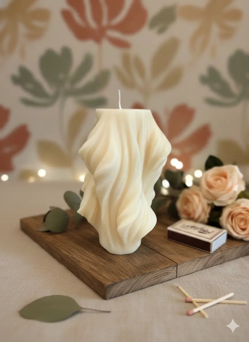 Modern Twist Candle | Contemporary Art Home Accent - Kind Gifts Co.