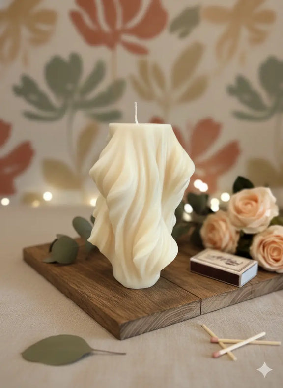 Modern Twist Candle | Contemporary Art Home Accent - Kind Gifts Co.