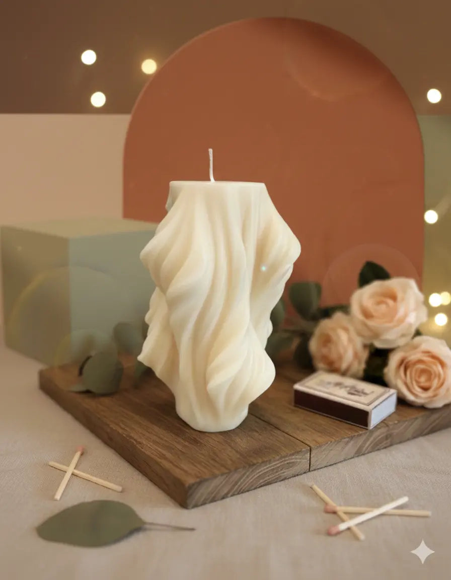 Modern Twist Candle | Contemporary Art Home Accent - Kind Gifts Co.