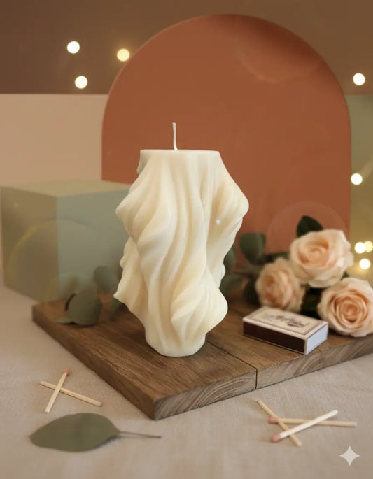 Modern Twist Candle | Contemporary Art Home Accent - Kind Gifts Co.
