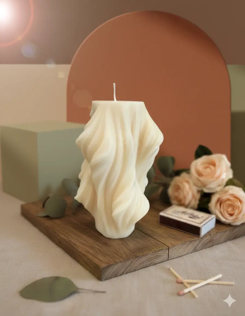 Modern Twist Candle | Contemporary Art Home Accent - Kind Gifts Co.