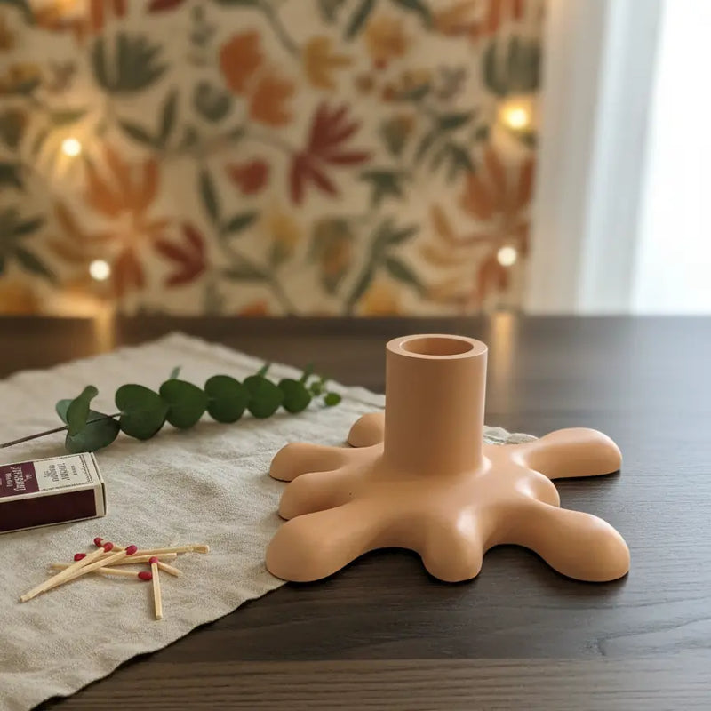 Blob Jesmonite Candle Holder | Best Home Decor Gifts - handmade home fragrance gift