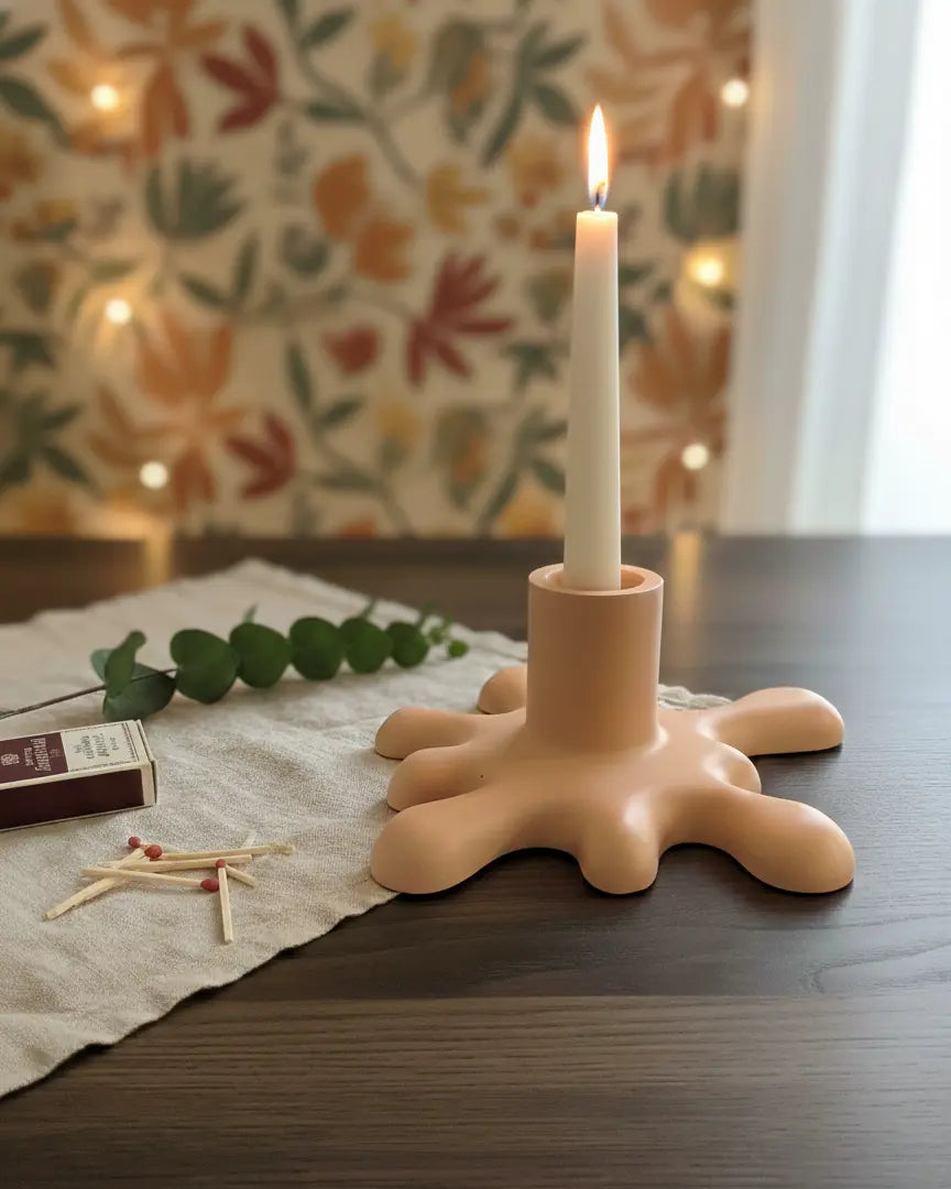 Blob Jesmonite Candle Holder | Minimalist Home Decor - Kind Gifts Co.