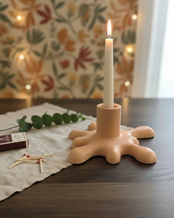 Blob Jesmonite Candle Holder | Minimalist Home Decor - Kind Gifts Co.