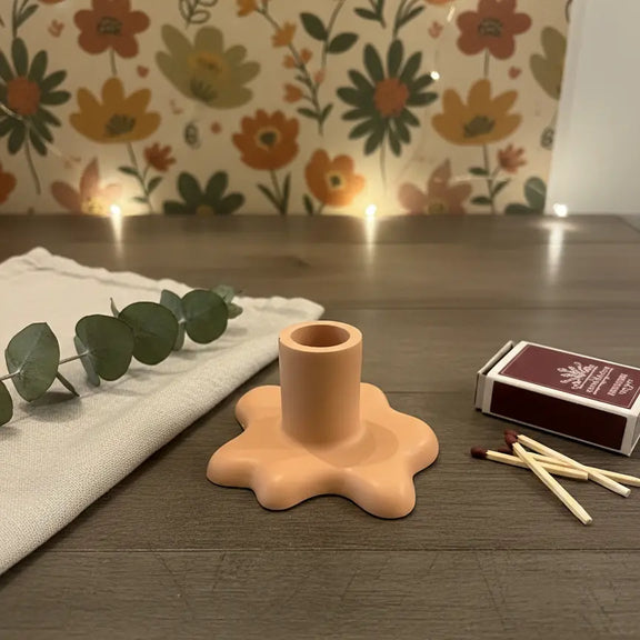 Blob Jesmonite Candle Holder | Best Home Decor Gifts - handmade home fragrance gift