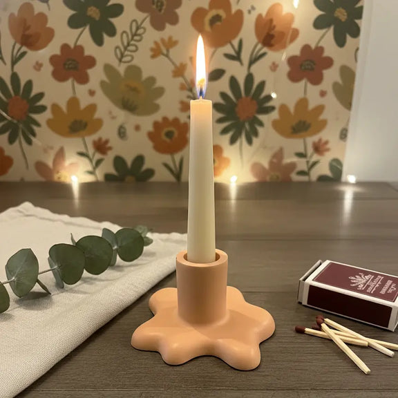 Blob Jesmonite Candle Holder | Best Home Decor Gifts - handmade home fragrance gift
