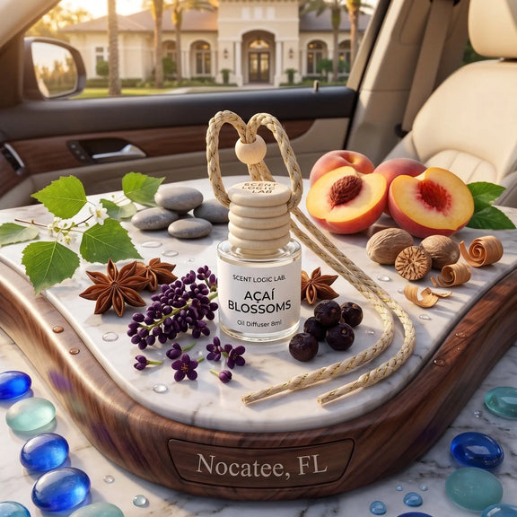 Luxury 8ml Car Diffuser in Floral Scents - handmade home fragrance gift