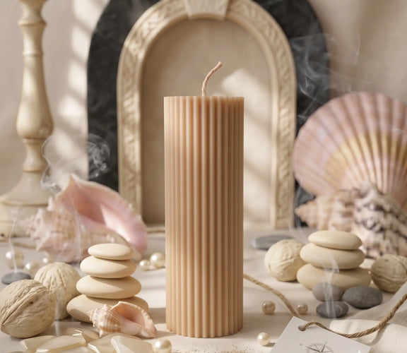 Ribbed Candle | Effortless Home Decor - handmade home fragrance gift