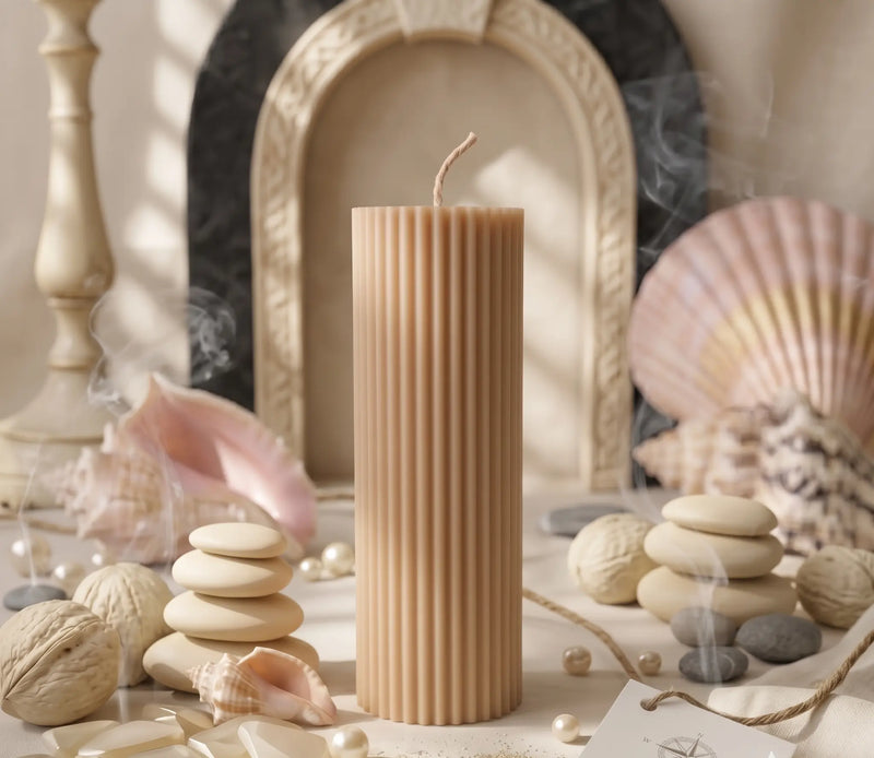 Ribbed Candle | Effortless Home Decor - handmade home fragrance gift