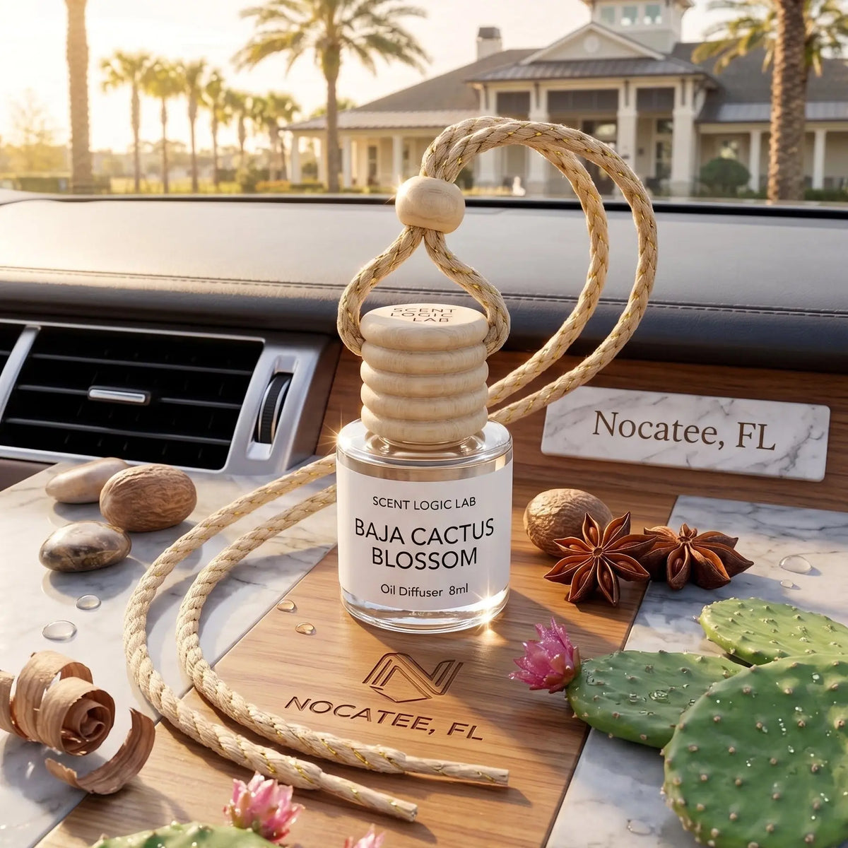 Luxury 8ml Car Diffuser in Floral Scents - handmade home fragrance gift