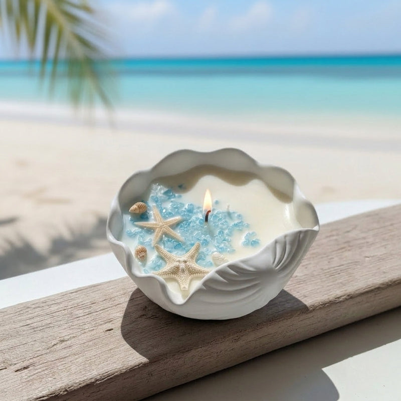 Ocean's Whisper Candle | Coastal Soy Candle - handmade home fragrance gift