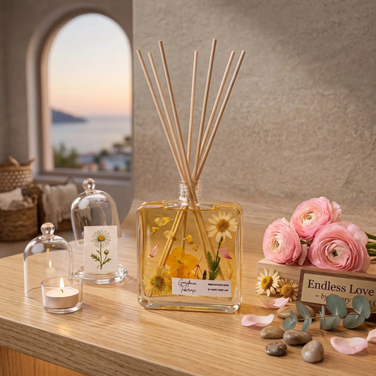 4 oz Reed Diffuser | Botanical Home Decor & Unique Gift Idea - handmade home fragrance gift